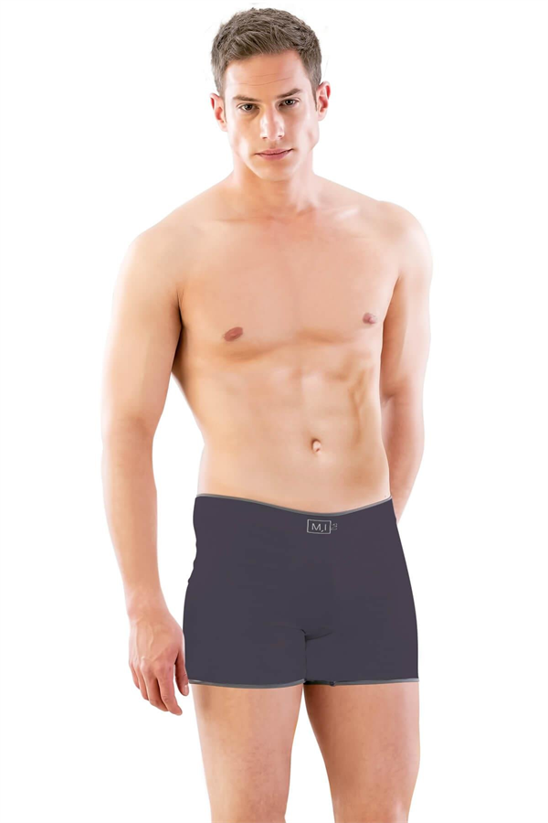 Arias Closet Antrasit MI Emay 2108 Seamless uzun Erkek Boxer - Görsel 1