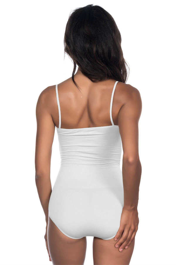 Arias Closet Beyaz MI Emay 1923 Soft İp Askılı Çıtçıtlı Body - Görsel 3