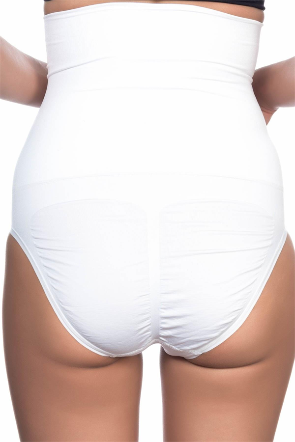 Beyaz Yüksek Bel Double Slip Korse - Görsel 3