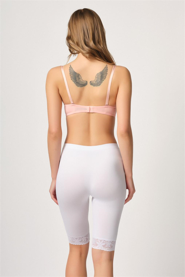 Arias Closet Beyaz MI Emay 3004 Soft Uzun Paça Dantel Boxer - Görsel 3