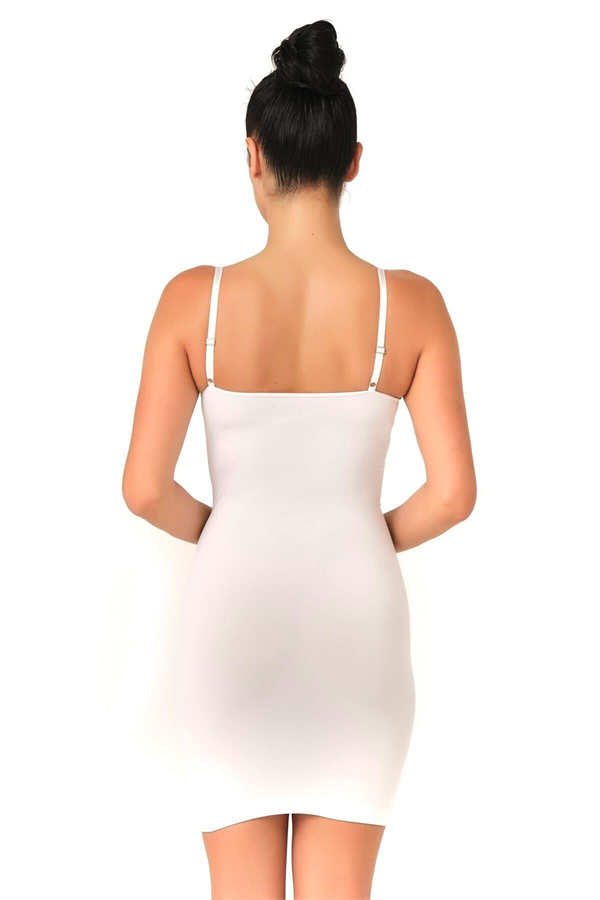 Arias Closet Beyaz MI Emay 5060 Göğsü Açık Elbise Korse - Görsel 3