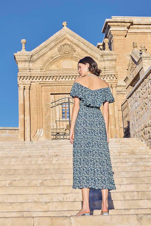 Arias Closet Çiçek Desenli Elbise - Görsel 2
