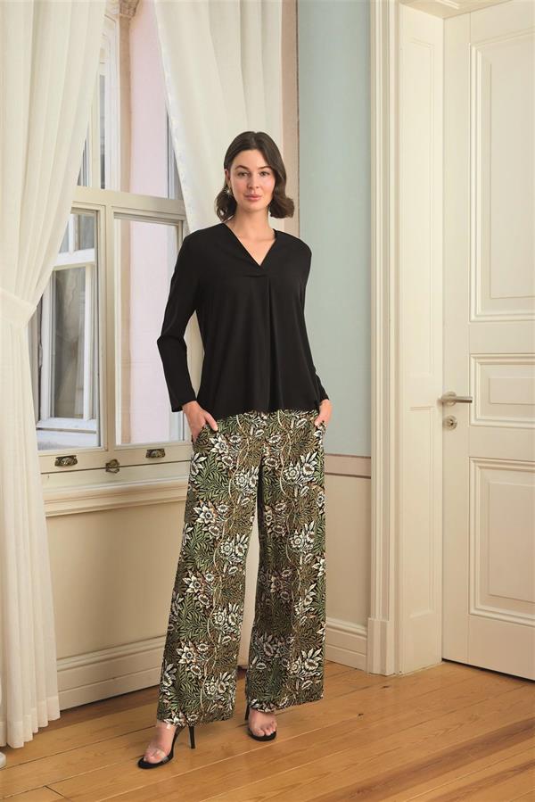 Arias Closet Çiçek Yaprak ve Etnik Desenli Dantelli 3'lü Pijama Takımı - Görsel 8
