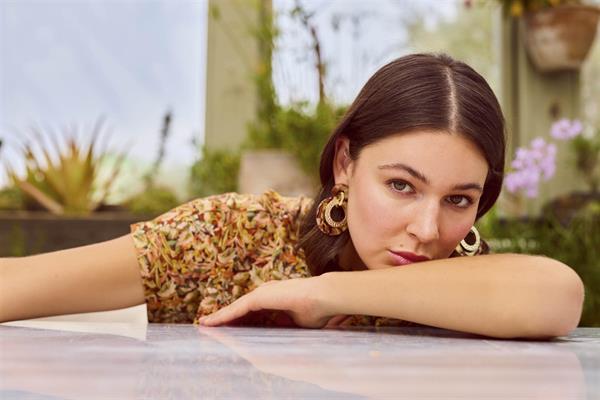 Arias Closet Çiçek ve Yaprak Desenli Önü Düğmeli Alt Üst Takım - Görsel 9