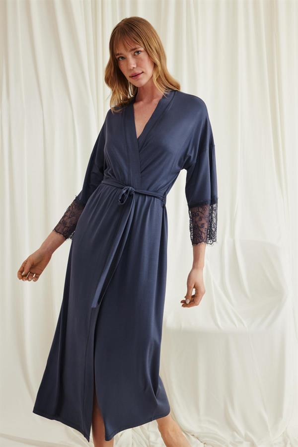 Arias Closet Dantelli ve Kuşaklı Sabahlık - Görsel 4
