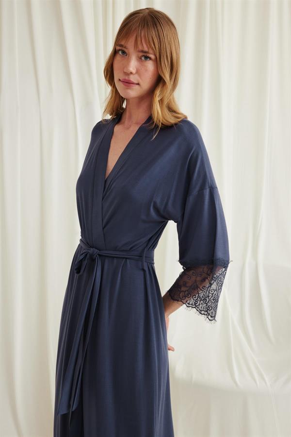 Arias Closet Dantelli ve Kuşaklı Sabahlık - Görsel 5