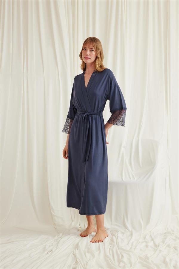 Arias Closet Dantelli ve Kuşaklı Sabahlık - Görsel 2