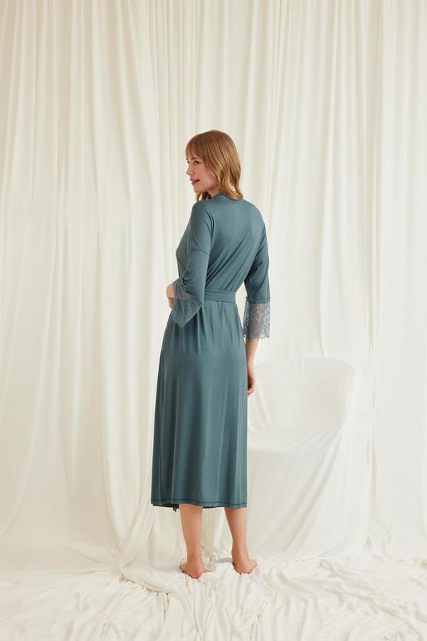Arias Closet Dantelli ve Kuşaklı Sabahlık - Görsel 5