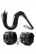 Arias Closet Deri Bileklik Kırbaç Harness Set - Görsel 1