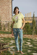 Arias Closet Desenli ve Baskılı "Yoga Sport" Pijama Takımı - Görsel 1