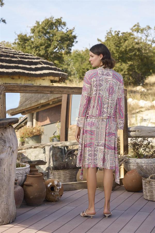 Arias Closet Etnik Deseni ve Dantelli Sabahlık Takımı - Görsel 5