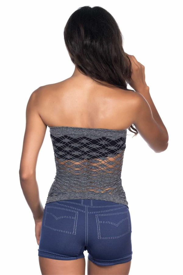 Arias Closet Gri MI Emay 5034 Fantazi Büstiyer Atlet Korse - Görsel 3