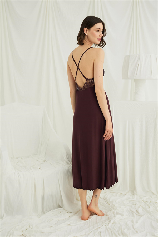 Arias Closet Göğüs ve Sırt Dekolteli Dantelli Sabahlık Takımı - Görsel 8
