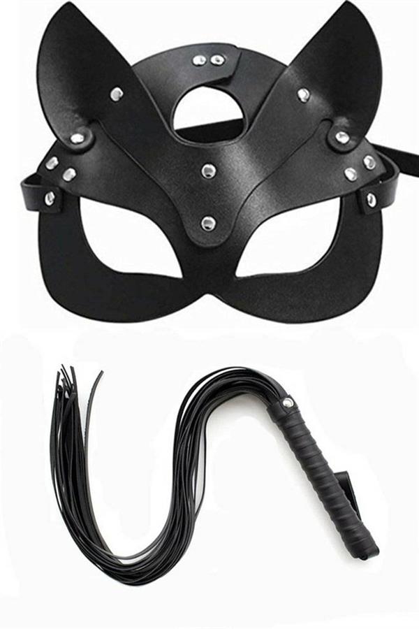 Arias Closet Kırbaç Maske Deri İkili Takım - Görsel 1