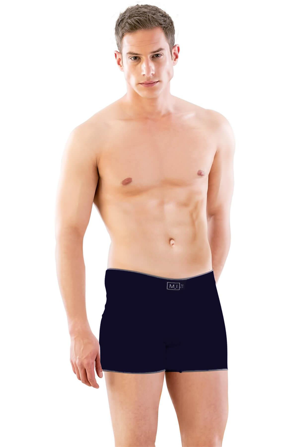 Arias Closet Lacivert MI Emay 2108 Seamless uzun Erkek Boxer - Görsel 1