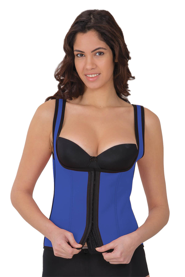 Arias Closet Mavi MI 9173 Terletici Agraflı Göğsü Açık Atlet Korse - Görsel 1