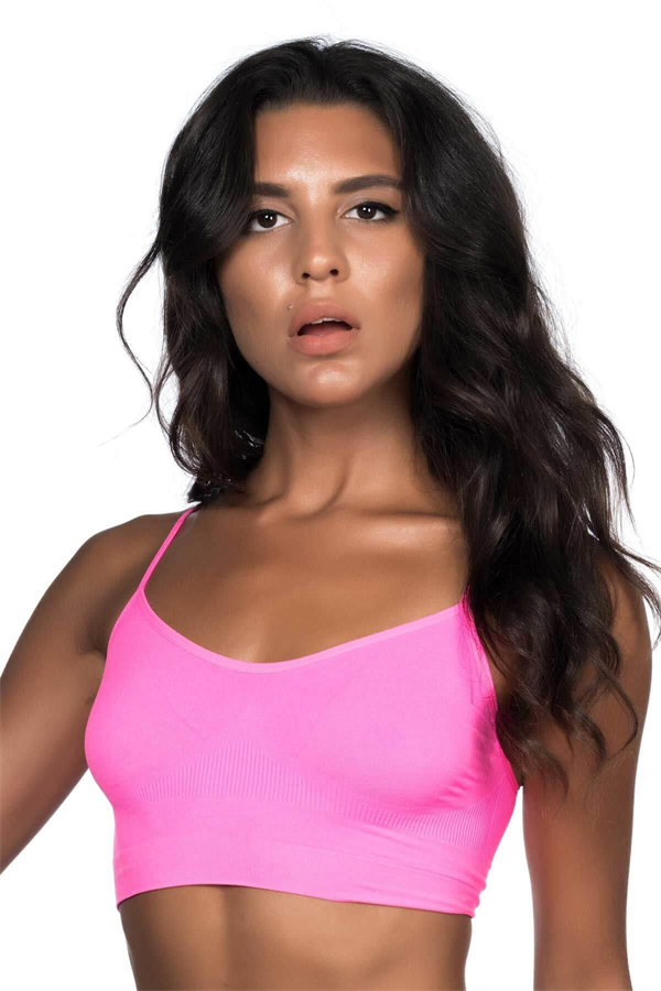 Arias Closet Neon Fuşya MI Emay 4003 Soft İp Askı Büstiyer - Görsel 2