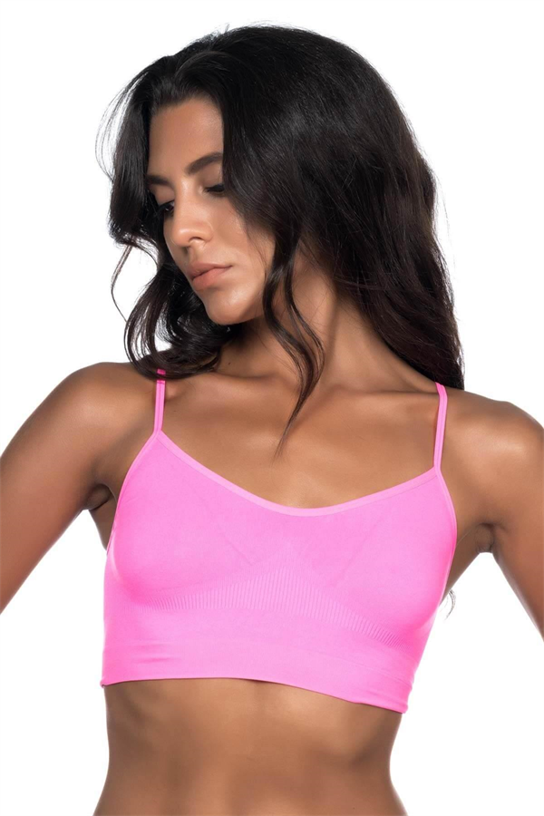 Arias Closet Neon Fuşya MI Emay 4003 Soft İp Askı Büstiyer - Görsel 1