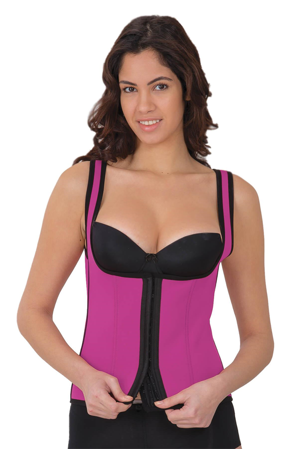 Arias Closet Pembe MI 9173 Terletici Agraflı Göğsü Açık Atlet Korse - Görsel 1