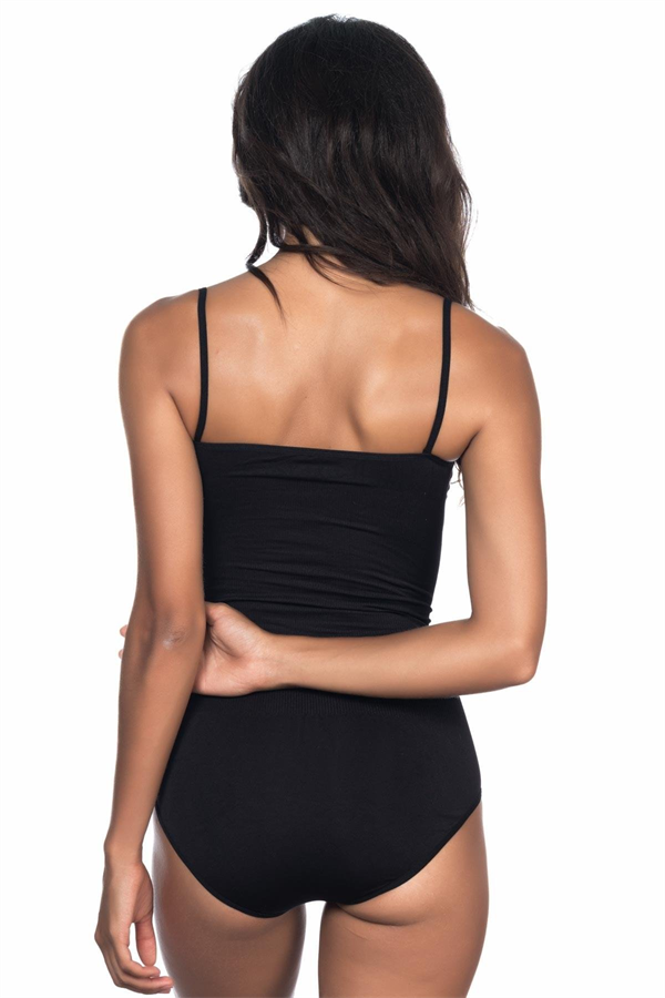 Arias Closet Siyah MI Emay 1923 Soft İp Askılı Çıtçıtlı Body - Görsel 3
