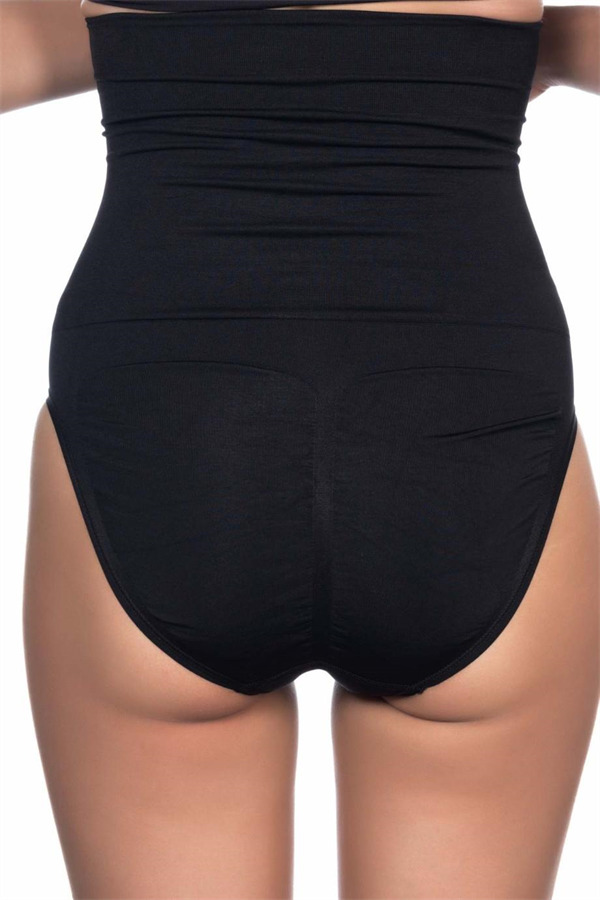 Siyah Yüksek Bel Double Slip Korse - Görsel 3