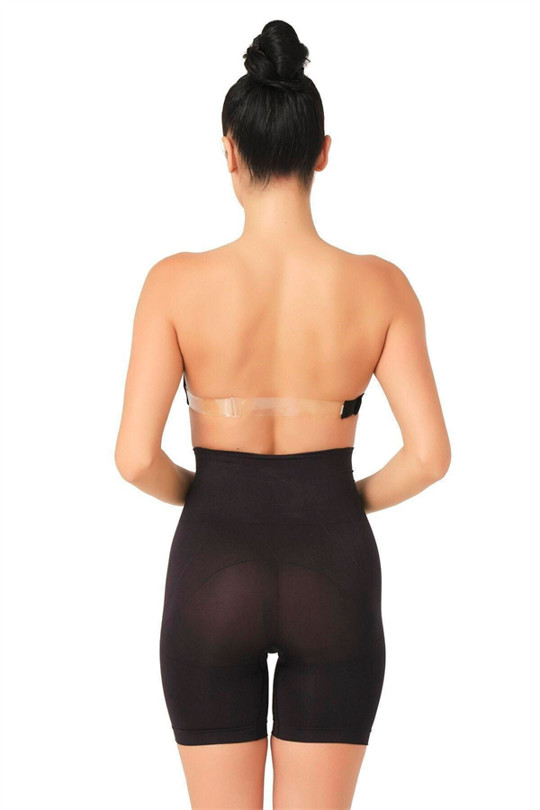 Siyah Düşük Bel Double Pantalon Korse - Görsel 4