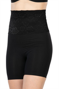 Arias Closet Siyah MI Emay 2091 Önü Dantelli Yüksek Bel Boxer Korse - Görsel 1