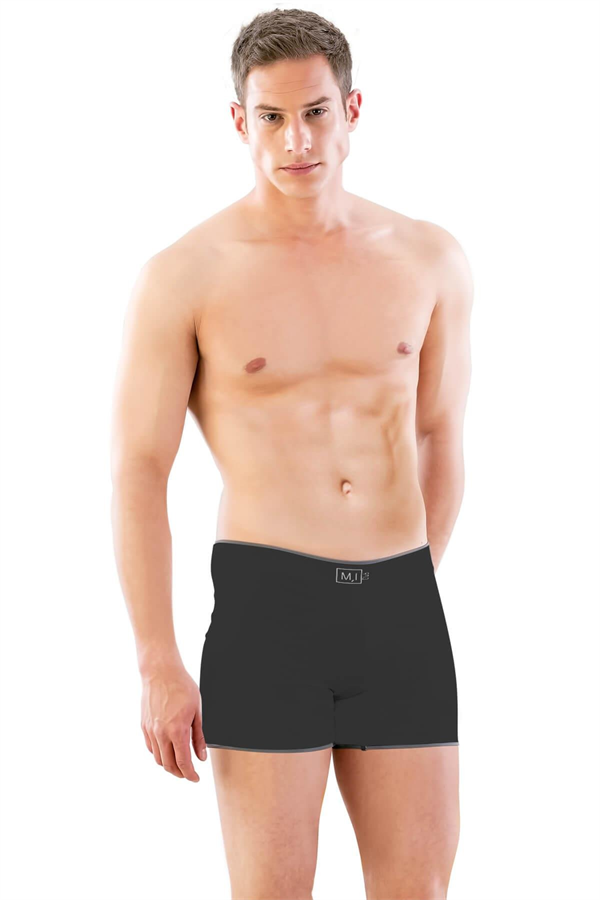 Arias Closet Siyah MI Emay 2108 Seamless uzun Erkek Boxer - Görsel 1
