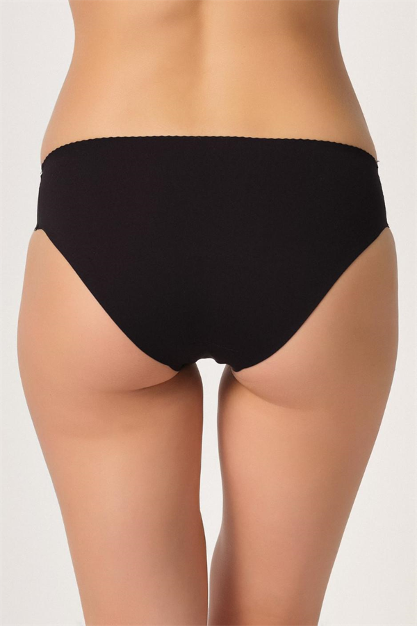 Arias Closet Siyah MI Emay 2701 Lazer Kesim Toparlayıcı Düşük Bel Külot Korse - Görsel 2