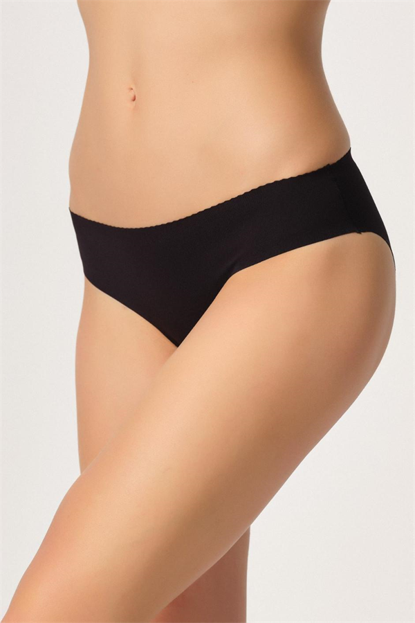 Arias Closet Siyah MI Emay 2701 Lazer Kesim Toparlayıcı Düşük Bel Külot Korse - Görsel 3