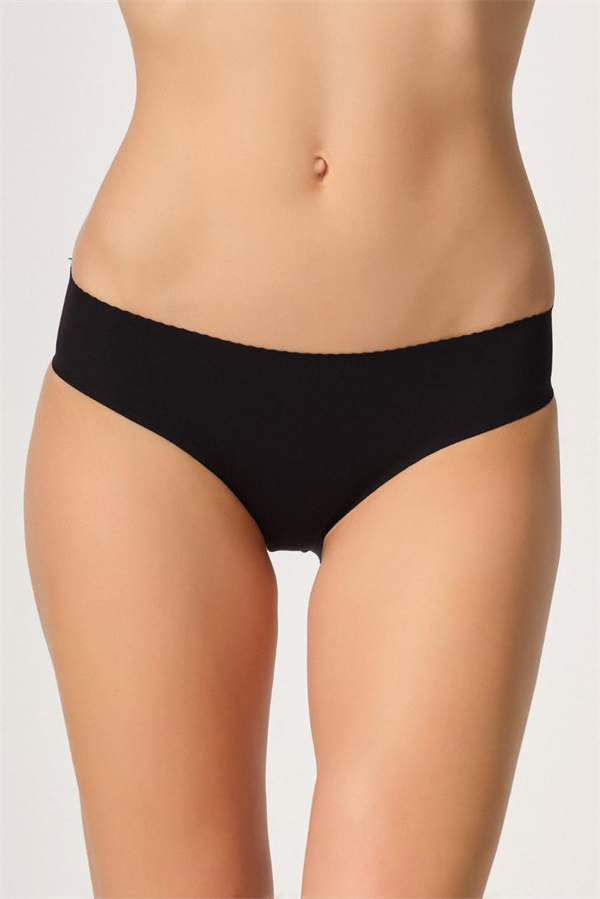 Arias Closet Siyah MI Emay 2701 Lazer Kesim Toparlayıcı Düşük Bel Külot Korse - Görsel 1