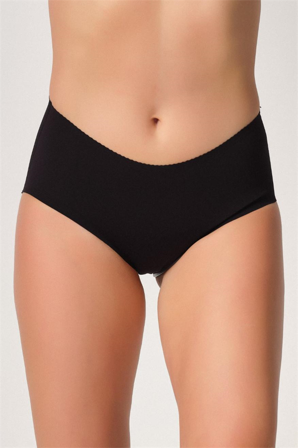 Arias Closet Siyah MI Emay 2702 Lazer Kesim Toparlayıcı Mama Slip Korse - Görsel 1