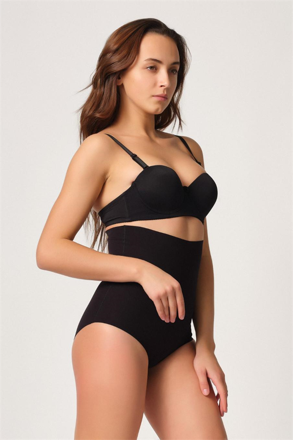 Arias Closet Siyah MI Emay 2708 Lazer Yüksek Bel Kesim Slip Hayalet Korse - Görsel 3
