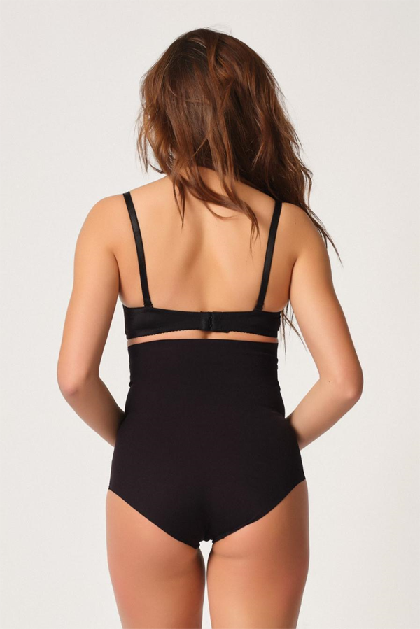 Arias Closet Siyah MI Emay 2708 Lazer Yüksek Bel Kesim Slip Hayalet Korse - Görsel 2