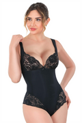 Arias Closet Siyah MI Emay 2947 Dantelli Agraflı Body Korse - Görsel 1