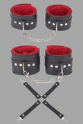 Arias Closet Siyah Kırmızı Harness Fantezi Aksesuar Set - Görsel 1