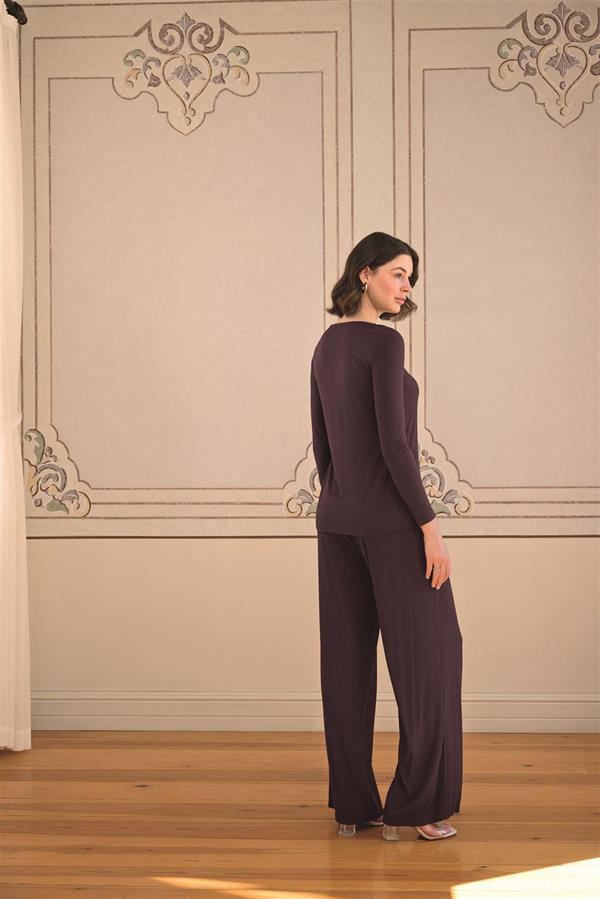 Arias Closet Uzun Kollu ve Dantelli Pijama Takımı - Görsel 5