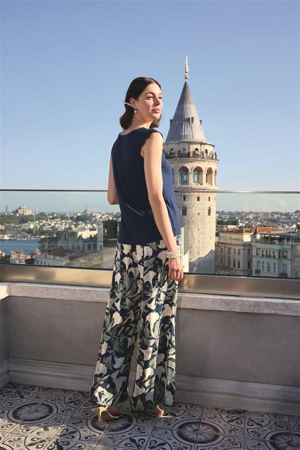 Arias Closet Yaprak Desenli ve Dantelli 3'lü Pijama Takımı - Görsel 7