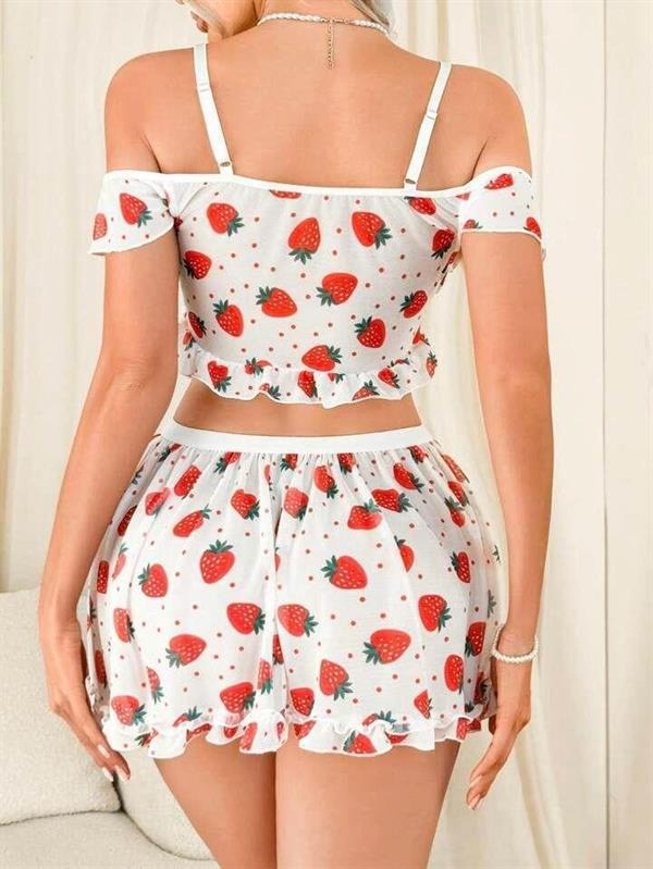 Arias Closet Çilek Desenli Fantezi Etekli Takım - Görsel 2
