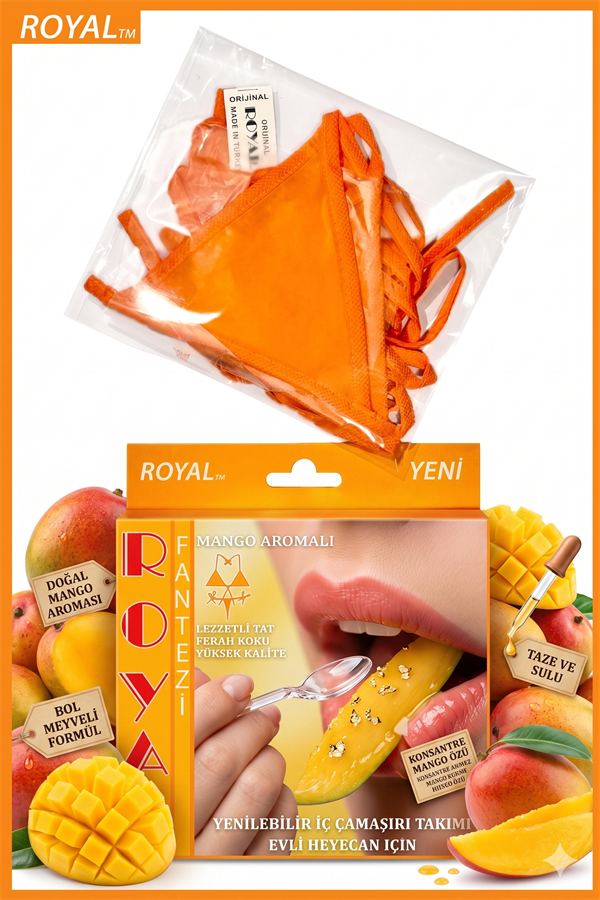 Arias Closet Fantezi Tüketilebilen Yenilebilir Mango Aromalı İç Çamaşırı Takımı - Görsel 1