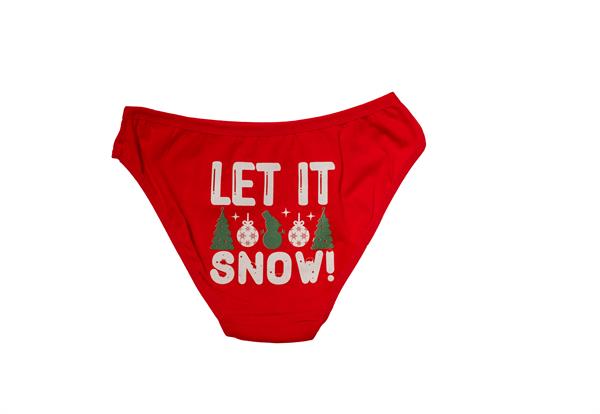 Arias Closet Kırmızı Yılbaşı Desenli Let İt Snow Pamuklu Külot - Görsel 1