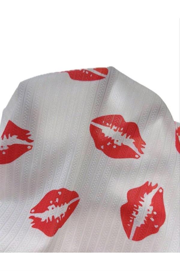 Arias Closet Kiss Öpücük Beyaz Şortlu Takım - Görsel 4