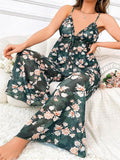 Arias Closet Özel Tasarım Büyük Beden Çiçek Desenli Bol Kesim 2'li Pijama Takımı - Görsel 1
