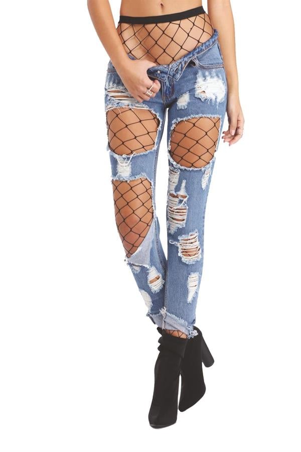 Arias Closet Siyah Fileli Külotlu Çorap - Görsel 1