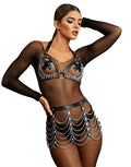 Arias Closet Zincir Detaylı Fantezi Harness Aksesuar - Görsel 1
